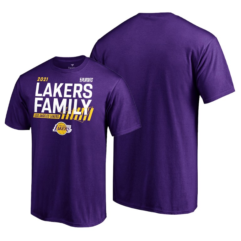 Men's Los Angeles Lakers NBA Mantra 2021 Playoffs Purple Basketball T-Shirt KWZ6883ML